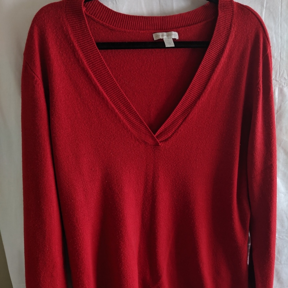 Red V-neck Sweater